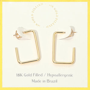 Gold Filled Square Hoop Earrings
