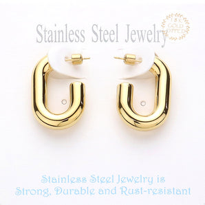 Stainless Steel Mini Oval Hoop