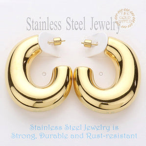 Water Resistant Chunky Hoop Earring