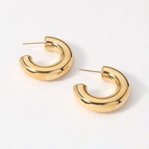 Water Resistant Chunky Hoop Earring