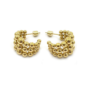 Water Resistant Bubble Split Hoop Earring