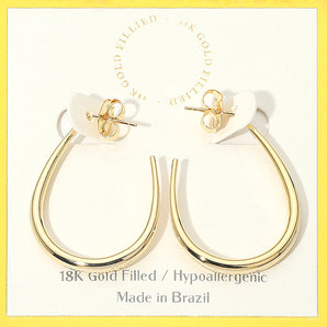 Gold Filled Teardrop Hoop Earrings