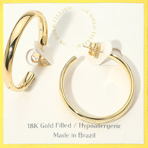 Gold Filled Bold Hoop Earrings