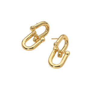 Stainless Steel Hardware Link Earrings