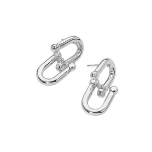 Stainless Steel Hardware Link Earrings