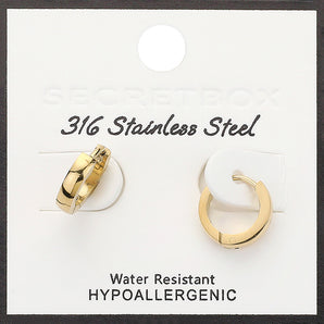 Stainless Steel Mini Huggie Hoop Earrings