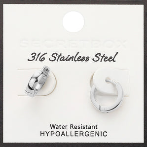 Stainless Steel Mini Huggie Hoop Earrings