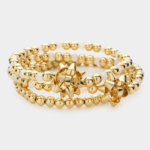 Christmas Bow Bracelet