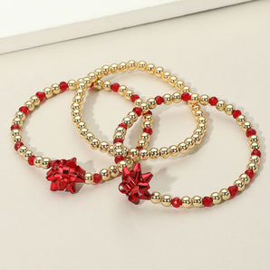 Christmas Bow Stretch Bracelet