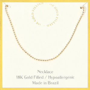 Gold Filled Beaded Chain Necklace
