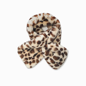 Leopard Keyhole Scarf in Ivory