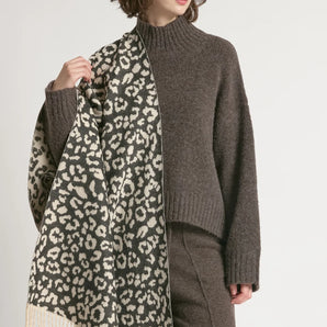 Reversible Leopard Scarf