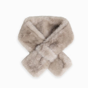 Two Tone Keyhole Scarf in Tan