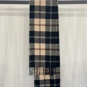 Langford Tartan Scarf in Black
