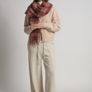 Rosewood Check Scarf in Pink