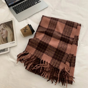 Rosewood Check Scarf in Pink