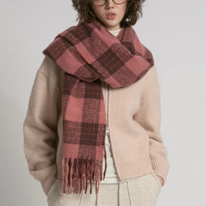 Rosewood Check Scarf in Pink