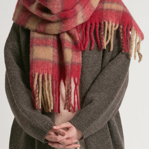 Daylight Brushed Scarf in Red