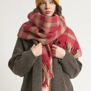 Daylight Brushed Scarf in Red
