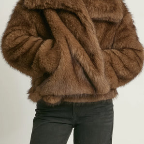 Ombra Fur Jacket in Brown