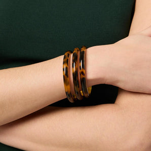 Madison Statement Bangle in Palmetto Green