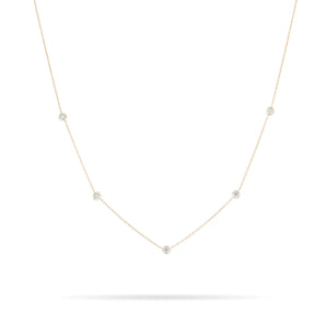 14K 5 Diamond Chain Necklace