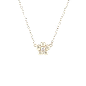 Flower Crystal Charm Necklace
