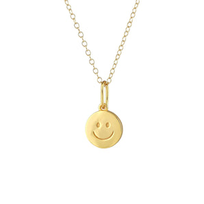 Happy Charm Necklace in Gold