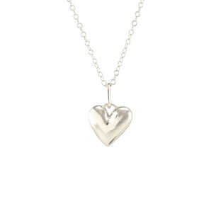 Puffy Heart Charm Necklace