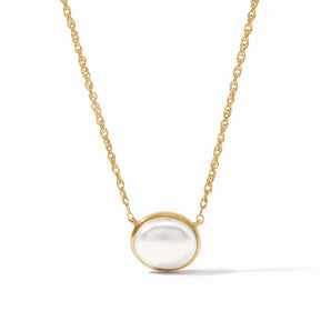 Nassau Solitaire Necklace in Pearl