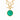 Honeybee Statement Necklace in Emerald Green