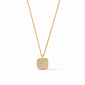 Noel Pave Solitaire Necklace in Cz