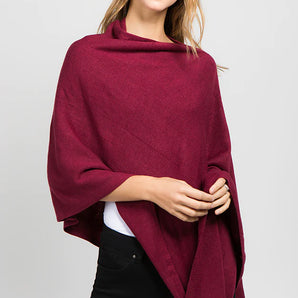Poncho in Plum