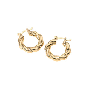 Gold Filled Twisted Hoop Earrings