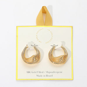 Gold Filled Twisted Hoop Earrings