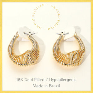 Gold Filled Twisted Hoop Earrings