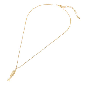 18k Gold Dipped Fish Necklace