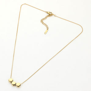 Water Resistant Triple Disc Necklace
