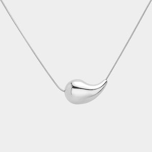 Water Resistant Teardrop Pendant Necklace