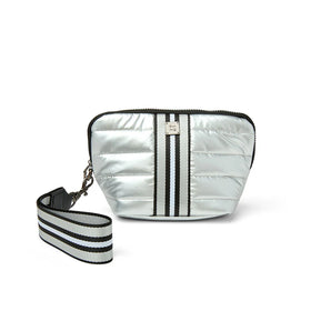Double Stash Pouch in Pearl Silver