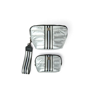 Double Stash Pouch in Pearl Silver