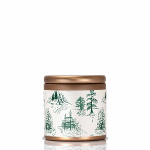 Cypress Fir Tin Candle in White