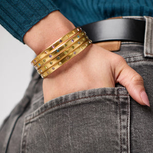 Rainbow Bangle in Champagne Radiance