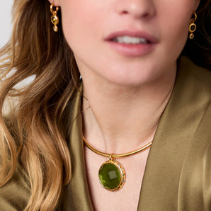 Rainbow Statement Necklace in Clear Crystal