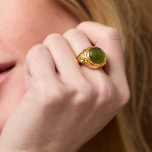Rainbow Statement Ring in Pink Tourmaline