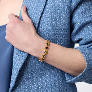 Rainbow Tennis Bracelet in Champagne Radiance