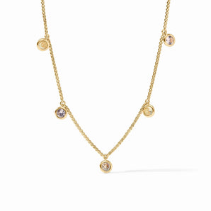 Rainbow Delicate Charm Necklace in Champagne Radiance