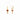 Rainbow Duo Hoop & Charm Earring in Pink Dawn