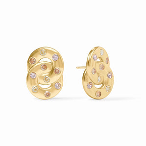 Rainbow Infinity Earring in Champagne Radiance