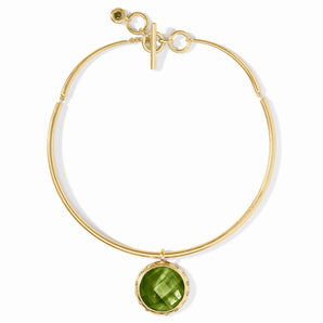 Rainbow Statement Necklace in Palmetto Green